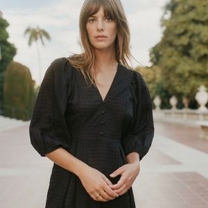 Christy Dawn DOROTHY dress in Night Waffle black M witchy